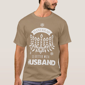 T-shirt L'Hanoukka masculine est meilleure avec un mari qu