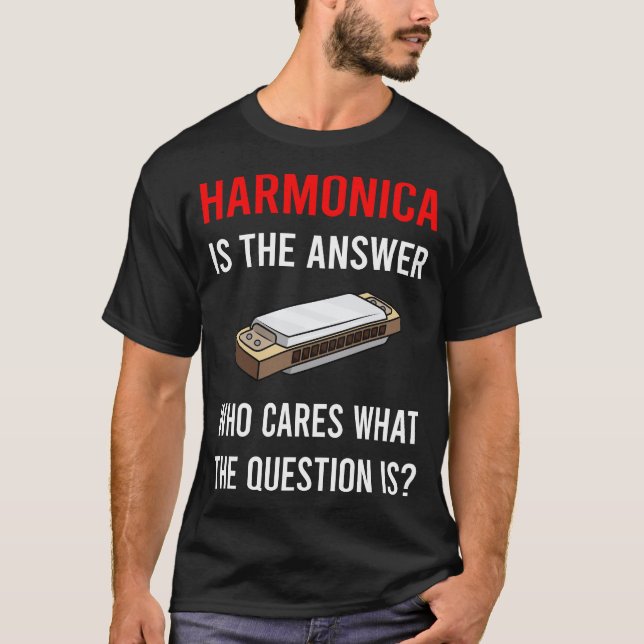 T-shirt L'harmonica à bouche The Answer (Devant)