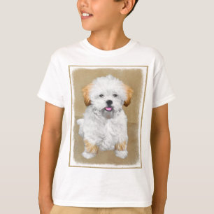 T-shirt Lhasa Apso Puppy Peinture - Cute Original Chien Ar