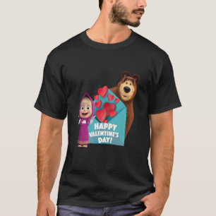 T-shirt L'Heureuse Sainte-Valentin Masha et l'ours