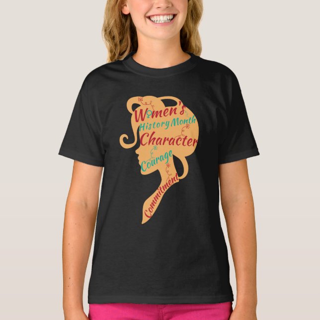 T-SHIRT L'HISTOIRE DES FEMMES MOIS CARACTÈRE ENGAGEMENT DU (Devant)