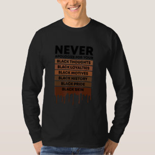 T-shirt L'Histoire Noire Ne Vous Excusez Jamais Pour Votre
