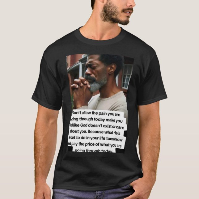 T-shirt l'homme a besoin d'être, ce slogan vous fera être  (Devant)
