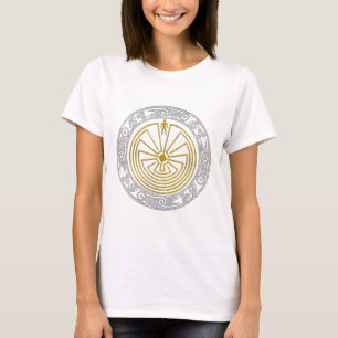 T-shirt L'homme dans le Maze - Ornement or argent