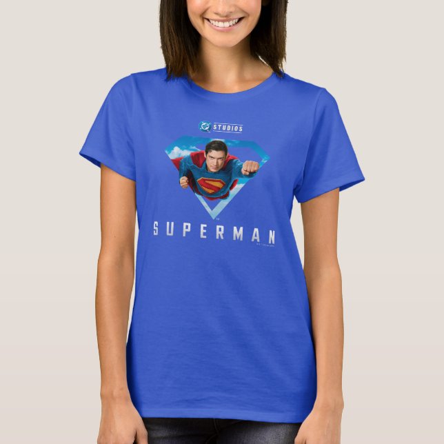 T-shirt L'homme de l'acier en vol (Devant)