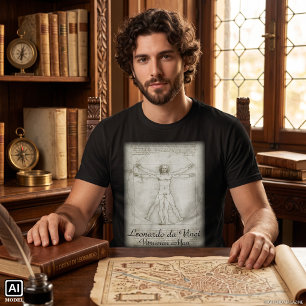 T-shirt L'Homme de Vitruve de Léonard de Vinci