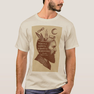 T-shirt L'homme est un mystère citée par Dostoïevski