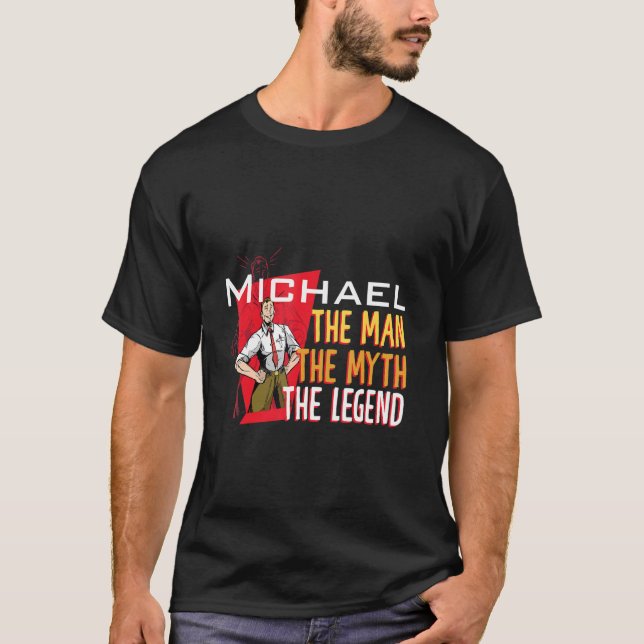 T-shirt L'homme le mythe la légende Michael (Devant)