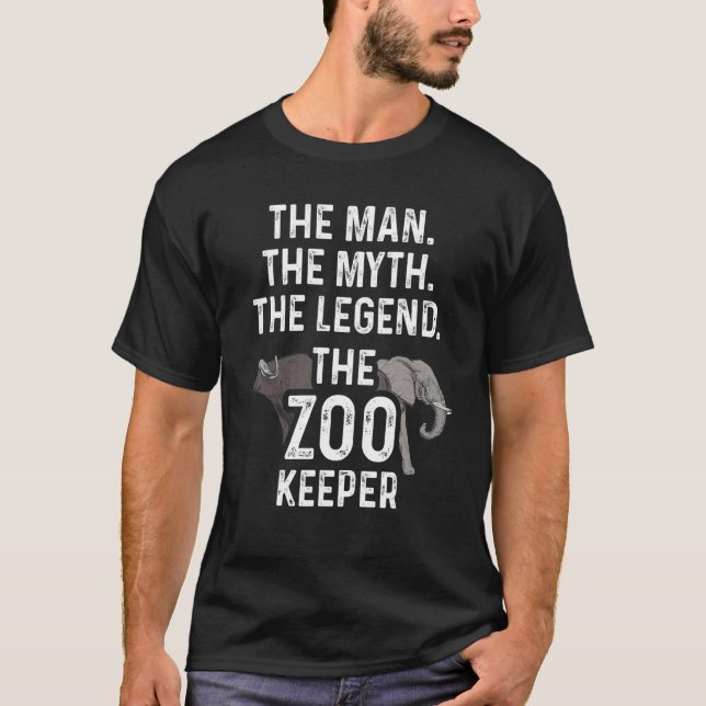 T-shirt L'Homme Le Mythe Le Zoo Garder l'Amoureux des anim (Devant)