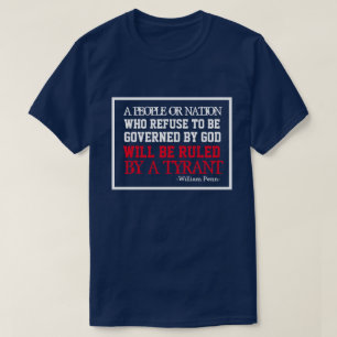 T-shirt L'homme non gouverné par Dieu sera gouverné par