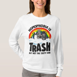 T-shirt L'homophobie est Gay pride raccoon Opossum Ally