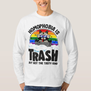 T-shirt L'homophobie est le Gay pride Rainbow Raccoon Tras
