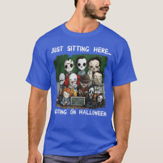 T-shirt L'Horreur De Chibi Est Assis Ici En Attendant Hall