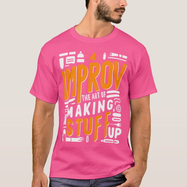 T-shirt L'humoriste de l'art improvisé pensée créative pet (Devant)