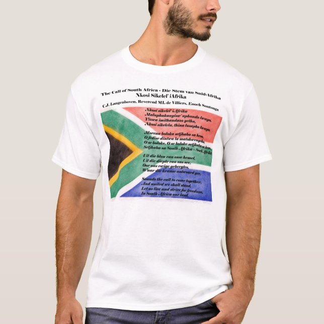 T-shirt L'hymne national sud-africain (Devant)