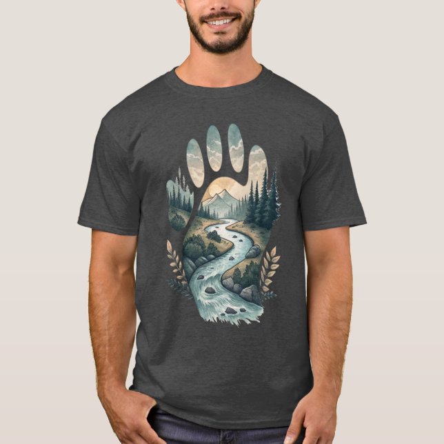 T-shirt Liaison éternelle : Connexion de la main à la rivi (Devant)
