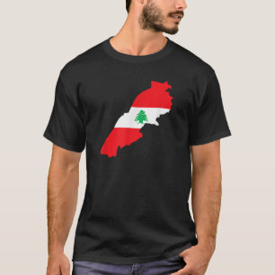 T-shirt Liban Carte Pays Drapeau Retro Pride Football T Sh