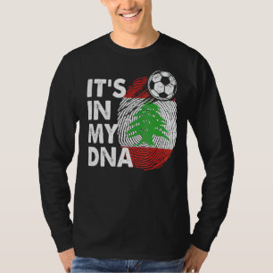 T-shirt Liban Dans Mon Adn Équipe Libanaise Drapeau Liban