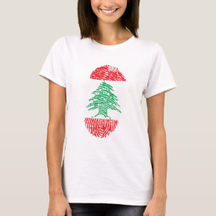 T-shirt Liban Drapeau Empreinte Pays Fierté