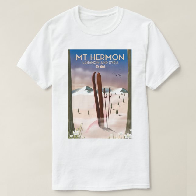 T-shirt Liban et Syrie Mt Hermon Ski (Design devant)