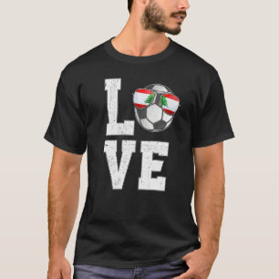 T-shirt Liban Soccer Love drapeau libanais