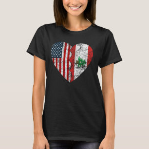 T-shirt Libanais Américains Drapeaux Coeur États-Unis Liba