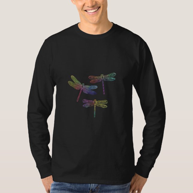 T-shirt libellule colorée (Devant)