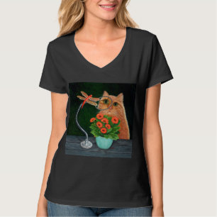 T-shirt Libellule et chat