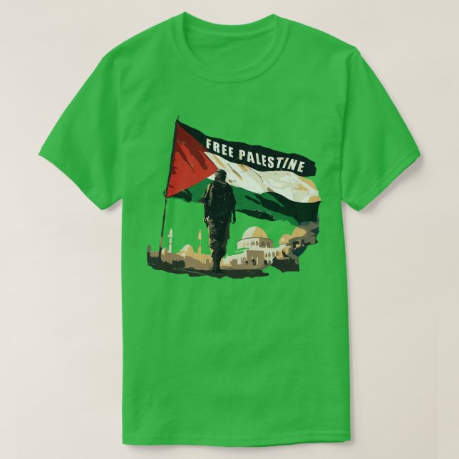 T-shirt Libérer Gaza Retro Palestine (Design devant)