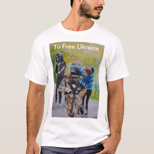 T-shirt Libérer l'Ukraine (Devant)