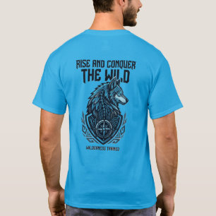 T-shirt Libérez La Bête Loup Montez & Conquérez Cyber