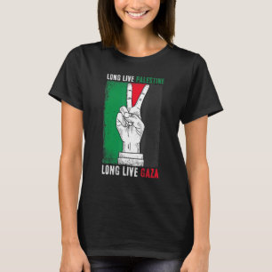 T-shirt Libérez La Palestine Avec Le Drapeau De Gaza Vive