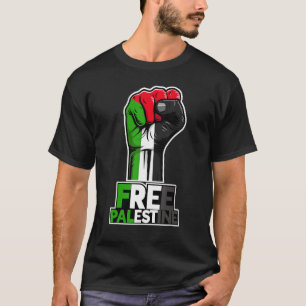 T-shirt Libérez la Palestine Drapeau de la Palestine Poing