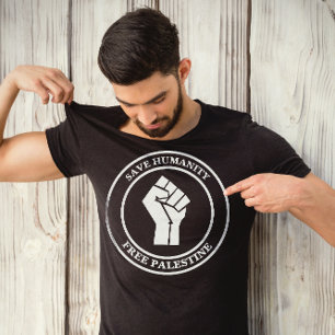 T-shirt Libérez la Palestine, sauvez l'humanité, Solidarit