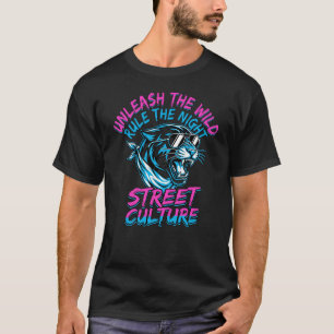 T-shirt Libérez la Panthère Sauvage Néon Streetwear Légend
