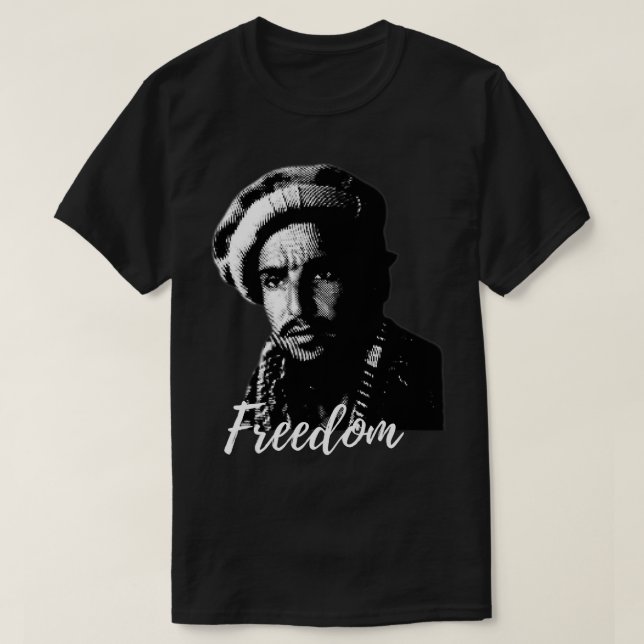 T-shirt Libérez l'Afghanistan Freedom Fighter Massoud Afgh (Design devant)