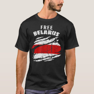 T-shirt Libérez le drapeau de la Biélorussie soutenir la m