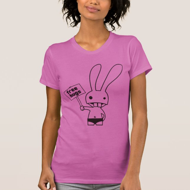 T-shirt libérez le lapin d'étreintes (Devant)
