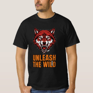 T-shirt Libérez le loup féroce sauvage