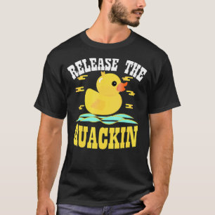 T-shirt Libérez Le Quackin ! Drôle Jaune Canards En Caoutc