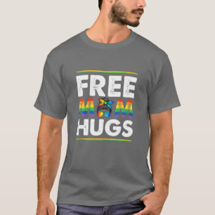 T-shirt Libérez Maman Hugs Messy Bun Rainbow LGBT Pride Mo