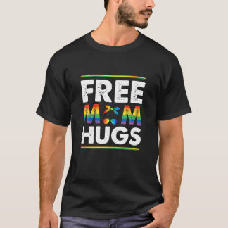 T-shirt Libérez Maman Hugs Messy Bun Rainbow LGBT Pride Mo