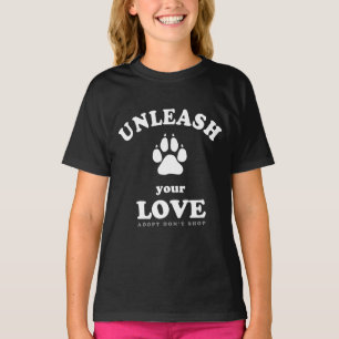 T-shirt Libérez votre amour Devis d'adoption de chien