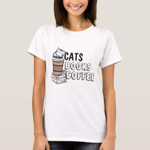 T-shirt Libérez votre purr-sonalité : Chats, Livres & Café