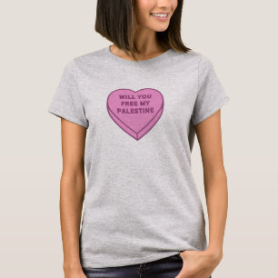 T-shirt Libérez-vous ma Palestine ? Cute Candy Coeur doux