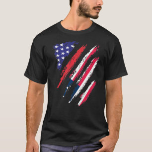 T-shirt Liberia American Grosse Drapeau USA Patriot Herita