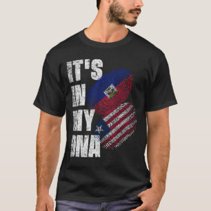 T-shirt Libérien Et Haïtien Mélangent Le Drapeau Du Patrim