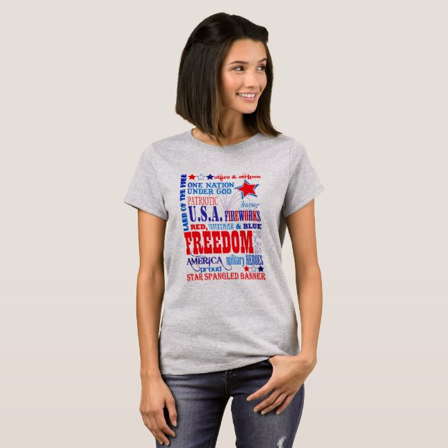 T-shirt Liberté américaine (Devant entier)