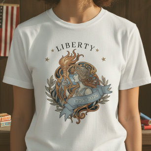 T-shirt Liberté Art Nouveau USA 250 Motif ID1303