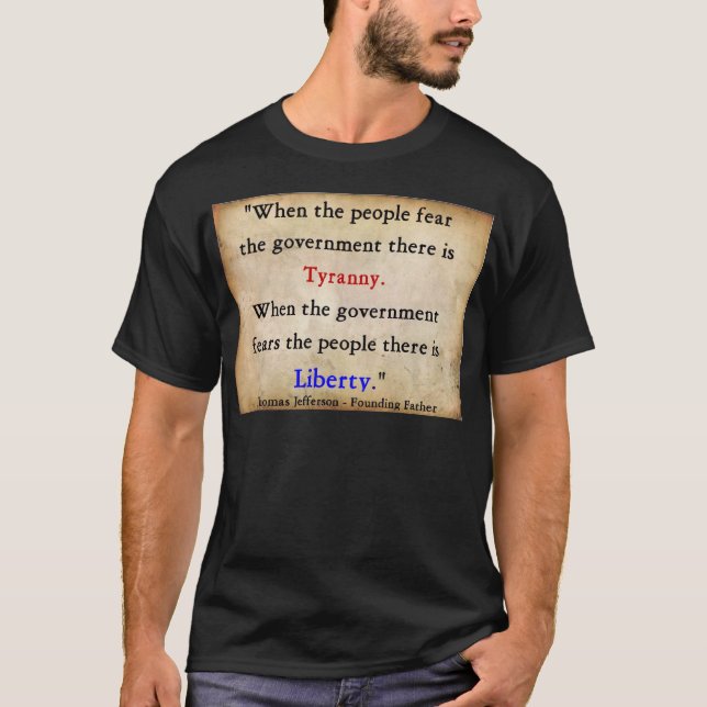 T-shirt Liberté au-dessus de tyrannie (Devant)